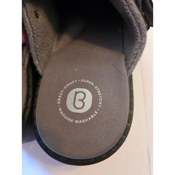 Bzees Shoes 9W Kitty Clogs Gray Wedge Heel Comfort EUC - Picture 9 of 13